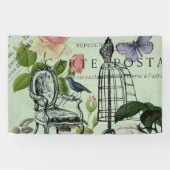 Banderoles Vintage Monnaie French Rose Paris (Horizontal)