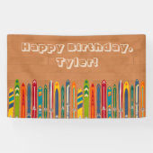 Banderoles Vintage Skis Illustrations Custom Message (Horizontal)