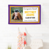 Banderoles Violet et or Grad une photo (En situation)