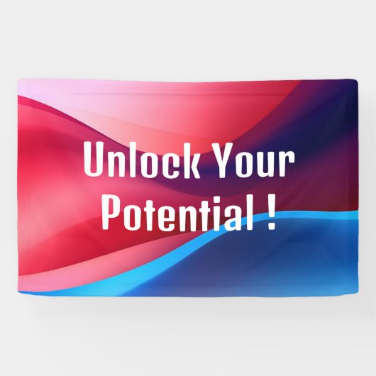 Banderoles Violet foncé abstrait Déverrouiller votre potentie (Horizontal)
