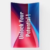 Banderoles Violet foncé abstrait Déverrouiller votre potentie (Verticale)