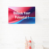 Banderoles Violet foncé abstrait Déverrouiller votre potentie (Insitu)