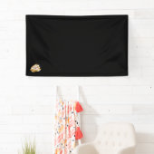 Banderoles violet, gris, brun et rose illustr Vinyl Banner (En situation)