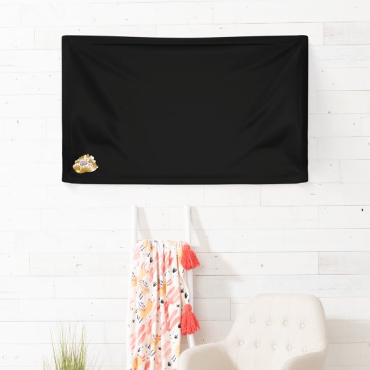 Banderoles violet, gris, brun et rose illustr Vinyl Banner (En situation)