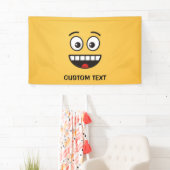 Banderoles Visage souriant avec bouche ouverte (En situation)