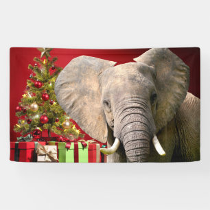 Banderoles Voeux de Noël éléphant