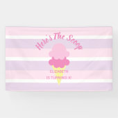 Banderoles Voici l'anniversaire d'été de la crème glacée Scoo (Horizontal)
