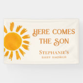 Banderoles Voici Le Baby shower Fils (Horizontal)