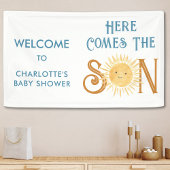 Banderoles Voici Le Baby shower Fils