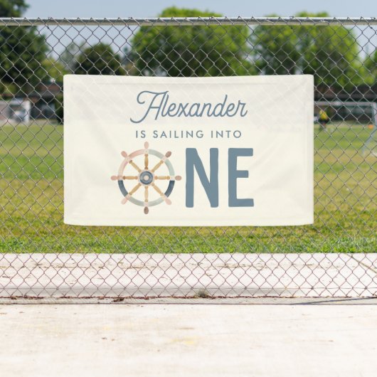 Banderoles Voile dans un premier anniversaire nautique (En situation)