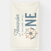 Banderoles Voile dans un premier anniversaire nautique (Vertical)