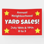 Banderoles Voisinage - Ventes Garage sur mesure (Horizontal)