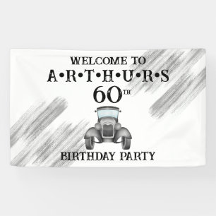 Banderoles Voiture Classic Retro Vintage Aquarelle Bienvenue