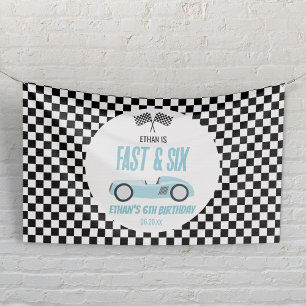 Banderoles Voiture Fast & Six Blue Race 6e fête d'anniversair