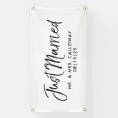 Banderoles Voiture juste mariée moderne (Verticale)