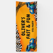 Banderoles Voitures de course Décor d'anniversaire - Editable (Vertical)