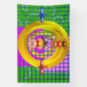 Banderoles Vol Blue Red Plane Bowtie Teddy (Verticale)