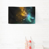 Banderoles Vol de libellule verte lumineuse (Insitu)