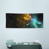 Banderoles Vol de libellule verte lumineuse (Salon professionnel)