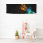 Banderoles Vol de libellule verte lumineuse (En situation)