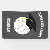 Banderoles Volleyball Graduation Sports Grey (Horizontal)