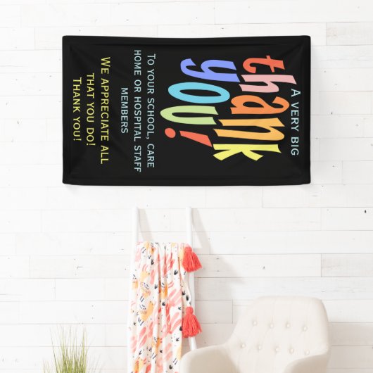 Banderoles Volontaire très grand Merci d'appréciation (En situation)