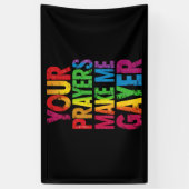 Banderoles Vos Prières Me Font Drapeau Gayer Rainbow Pride LG (Vertical)