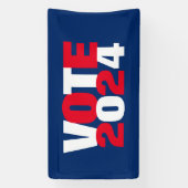 Banderoles Vote 2024 élection rouge blanc et bleu (Verticale)