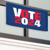 Banderoles Vote 2024 élection rouge blanc et bleu (Bâtiment extérieur)