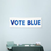 Banderoles Vote Blue bold watercolor texte politique (Salon professionnel)