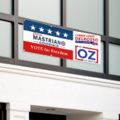 Banderoles Vote for Freedom with Mastriano, DelRosso & Dr. OZ (Bâtiment extérieur)