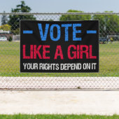 Banderoles Vote Like A Girl (Insitu)