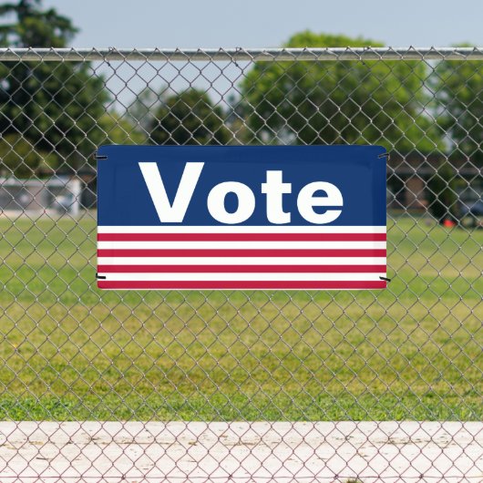 Banderoles Vote Patriotique Rouge Blanc et Bleu (Insitu)
