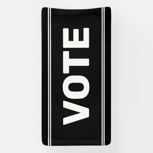 Banderoles Vote Texte noir et blanc (Verticale)