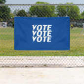 Banderoles "Vote vote" bleu blanc (En situation)