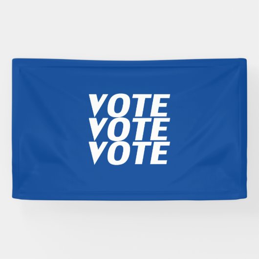Banderoles "Vote vote" bleu blanc (Horizontal)