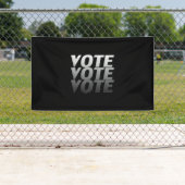 Banderoles "Vote vote" noir blanc gris (En situation)