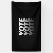 Banderoles "Vote vote" noir blanc gris (Vertical)