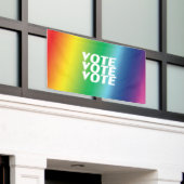 Banderoles "Vote vote" white pride lgbtq lgbt rainbow (Bâtiment extérieur)