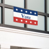 Banderoles Votez Rouge Blanc et Bleu avec étoiles (Bâtiment extérieur)