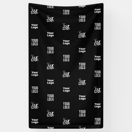 Banderoles Votre logo | 3 modèles de conception de logo modif (Vertical)