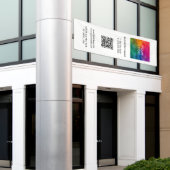 Banderoles Votre logo d'entreprise Code QR Vertical Outdoor L (Bâtiment extérieur)