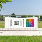 Banderoles Votre logo d'entreprise Code QR Vertical Outdoor L (Insitu)