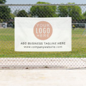 Banderoles Votre logo d'entreprise et le site Web de l'entrep (En situation)