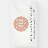 Banderoles Votre logo d'entreprise et le site Web de l'entrep (Vertical)