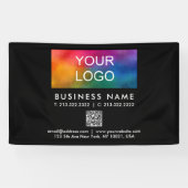 Banderoles Votre logo d'entreprise QR Code moderne élégant no (Horizontal)