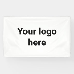 Banderoles votre logo ici simple minimum classique