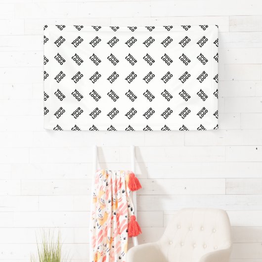 Banderoles Votre logo | Motif répétitif alterné simple (En situation)