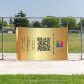 Banderoles Votre logo QR Code Marque extérieure Vertical Faux (Insitu)