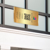 Banderoles Votre logo QR Code Marque extérieure Vertical Faux (Bâtiment extérieur)